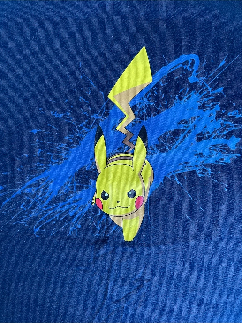 Uniqlo UT x Pokemon Pikachu Tee Shirt Meguru Yamaguchi Navy Blue Kids 5-6